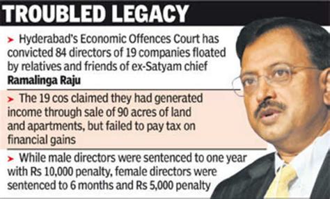 Satyam Computers Founder B Ramalinga Rajus Wife Sons Get Jail Terms