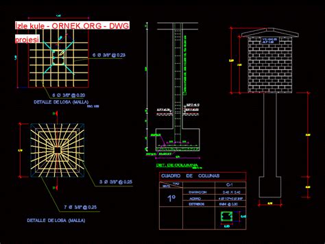 Zle Kule Dwg Projesi Autocad Projeler