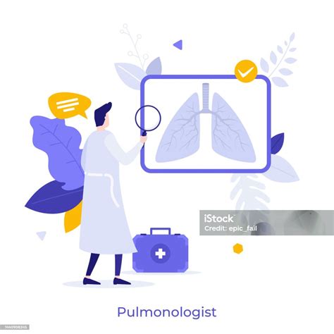 Ilustración De Neumólogo Médico O Médico Mirando Una Radiografía De