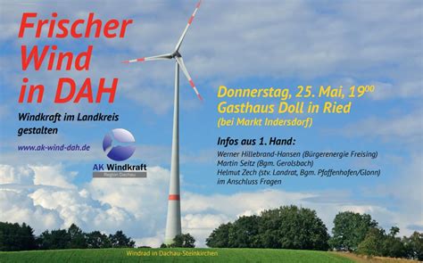 Frischer Wind in DAH Windkraft im Landkreis gestalten Grüne