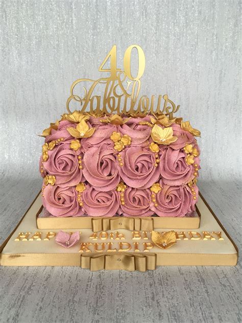 39th Birthday Cake For Women 40th Birthday Cakes Birthday Cake Roses