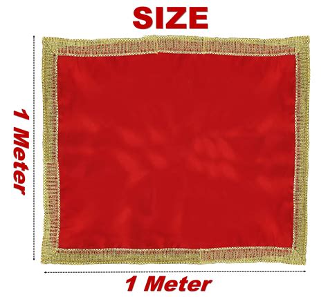 Buy Bhakti Lehar 1 Meter Satin Cloth For Puja Diwali Pooja Sartin