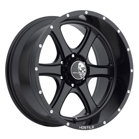 Hostile Off Road H105 Exile 6 In Satin Black Asphalt Wheel