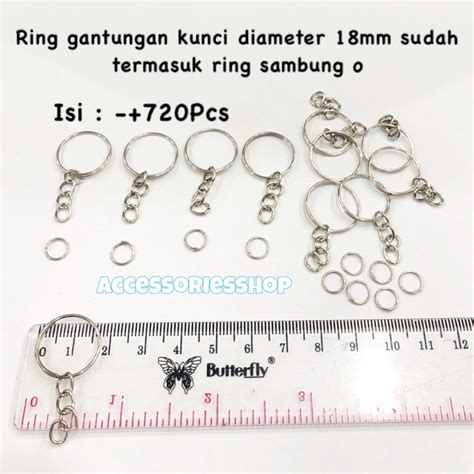 Jual Ring Gantungan Kunci Plus Rantai Diameter 18mm 720Pcs Shopee