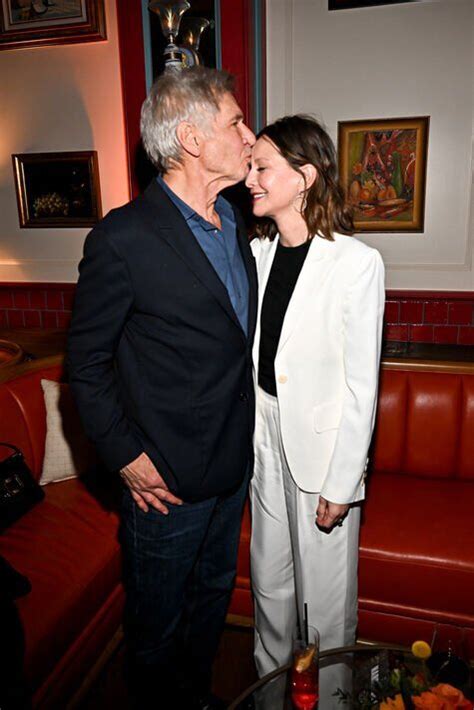 Harrison Ford 80 Kisses Wife Calista Flockhart 58 In Loved Up Display At After Party