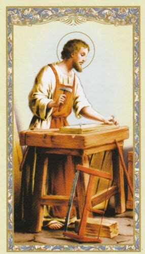 25 Holy Cards Prayer To Saint Joseph The Workerwprayer Quantity