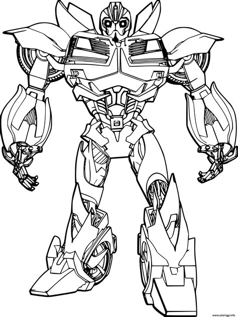 Coloriage Transformers Bumble Bee Dessin Robot à imprimer