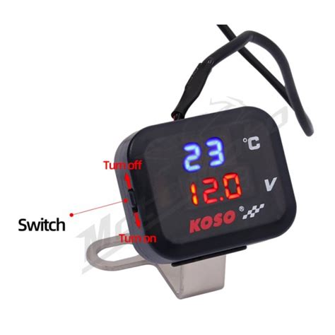 KOSO VOLTMETER OUTDOOR TEMPERATURE SENSOR USB CHARGER