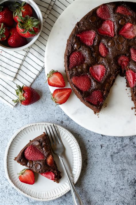 Oil Free Vegan Chocolate Cake With Strawberries My Quiet Kitchen