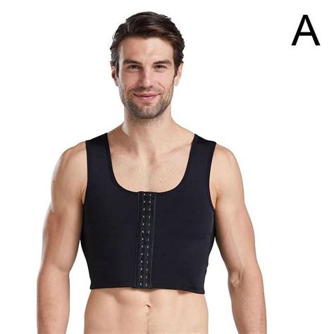 Mens Shapewear Gynecomastia Compression Shirts Chest Binder Vest Tank