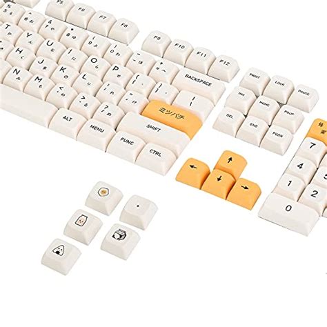 Guffercty Kred GTSP XDA Honey Milk Keycaps PBT Japanese Bee Keycap 140