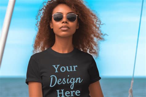 Ocean Bella Canvas Summer T Shirt Mockup Graphic By Lara S Designs