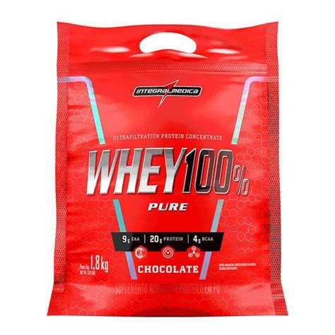 Whey Pure 100 Integral Medica Chocolate Refil 900g Integralmédica