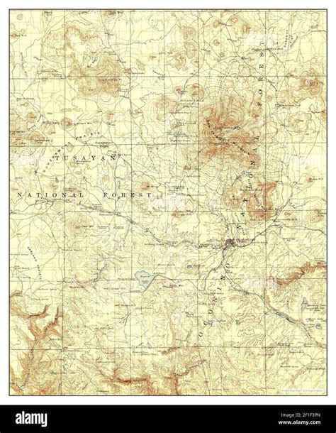 Flagstaff Arizona Map 1912 1125000 United States Of America By Timeless Maps Data Us