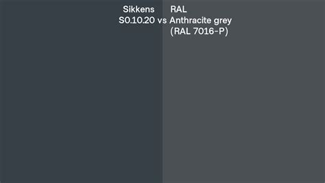 Sikkens S Vs Ral Anthracite Grey Ral P Side By Side