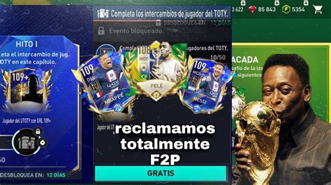 has esto y consigue más de 2 jugadores UTOTY 109 y a pelé 108