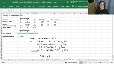 Sensitivity Analysis 3 Reduced Cost Part 1 2 Youtube