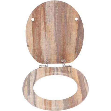 Abattant Wc Noyau En Bois Mdf Robuste Avec Syst Me D Abaissement