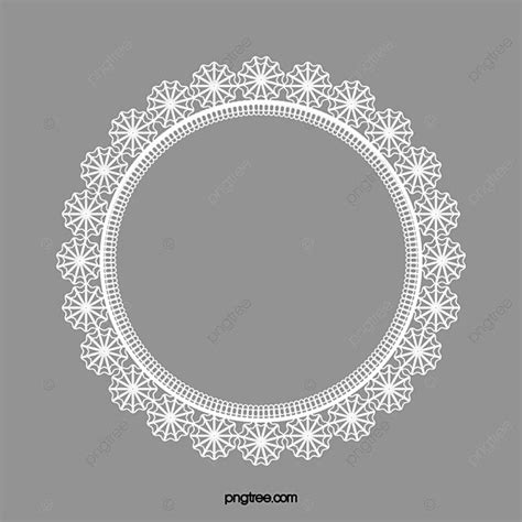 Round White Lace Border Png Branco Volta Renda Imagem Png E Psd