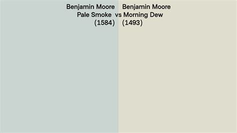 Benjamin Moore Pale Smoke Vs Morning Dew Side By Side Comparison