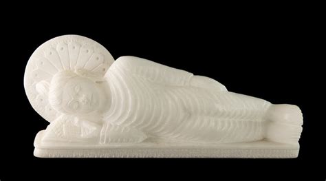 Statuette De Bouddha En Marbre Blanc Artisanat Peterandclo