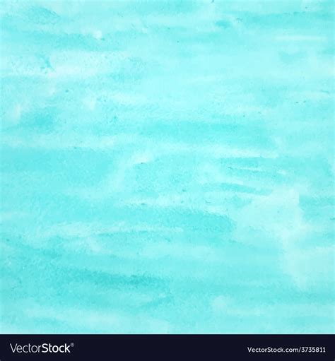 Turquoise Watercolor Background For Design Vector Image