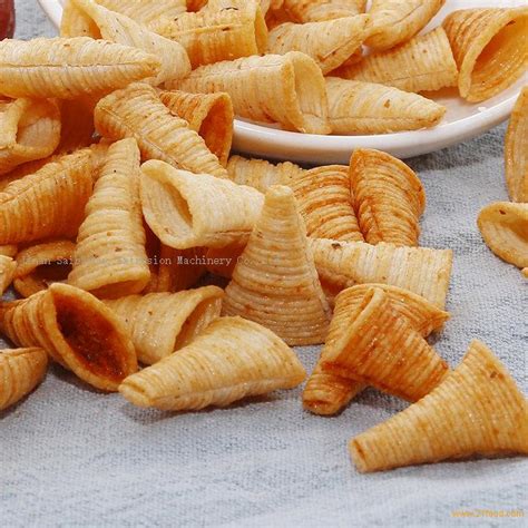 fried wheat flour snacks food bugles chips making machine,China Saibainuo price supplier - 21food