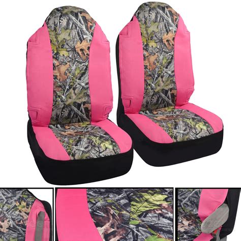 Pink Camo Seat Covers For Truck & Car Belt Armrest Open Hunting Camo ...