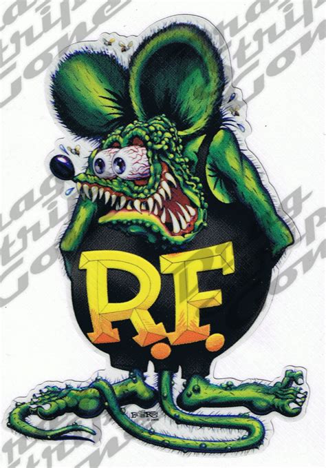 Rat Fink Decal - Full Color - Dragstrips Gone