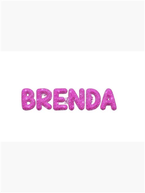 Brenda Name Pink Glitter Poster For Sale By Ahmedzakifouda Redbubble