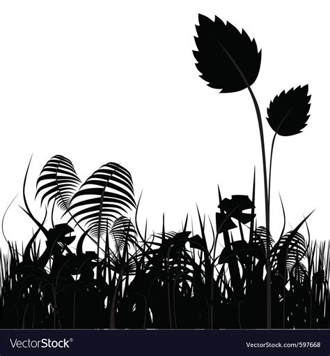 Plants Silhouette Royalty Free Vector Image VectorStock