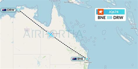 JQ674 Flight Status Jetstar Airways Brisbane To Darwin JST674