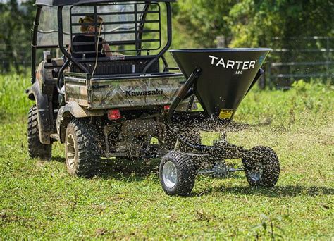 Tarter Atvs Atvutv 5 Bushel Pull Behind Spreadertrail Feeder At