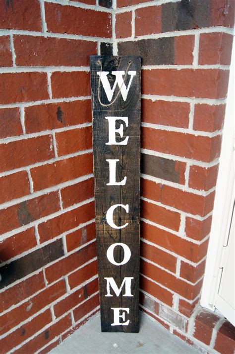 Rustic Welcome sign front door sign rustic front door decor