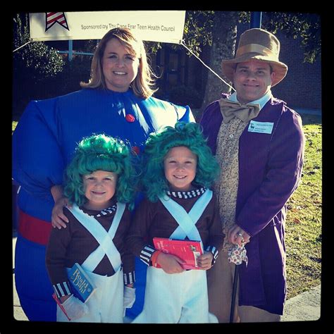 Halloween Oompa Loompa Willie Wonka And Violet Beauregard Costumes