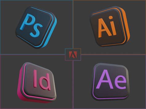 Adobe 3D Icons Behance