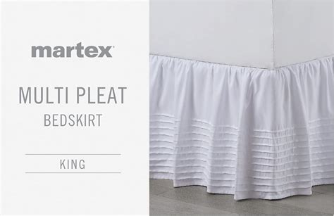 Martex Multi Pleated Bed Skirt Easy Fit Lightweight 100