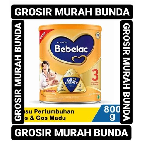 Jual BEBELAC 3 SUSU FORMULA MADU VANILA 800gr Shopee Indonesia