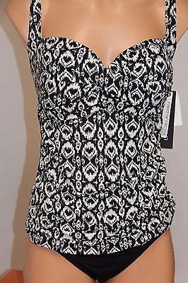 New La Blanca Swimsuit Bikini Tankini Pc Set Plus Sz W Blk White Ebay