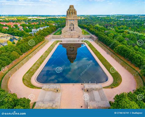 Monument To The Battle Of The Nations In German Town Leipzig Stock