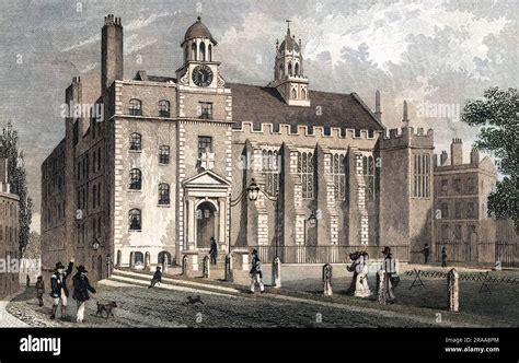 Exterior Of Middle Temple Hall Date Circa 1830 Stock Photo Alamy