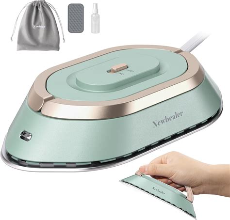 Newbealer Travel Iron with Dual Voltage - 120V/220V Mini Dry Iron for Clothes (No Steam), Non ...