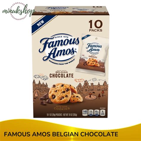 Jual BISKUIT FAMOUS AMOS BELGIAN CHOCOLATE IMPORT USA ISI 10 PACK