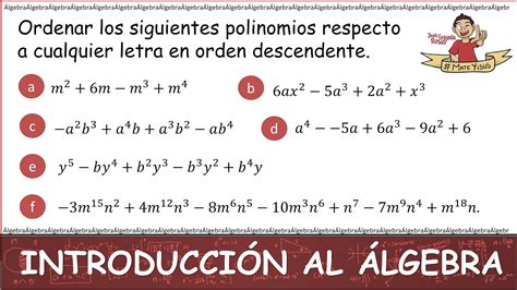 CLASIFICACIÓN DE EXPRESIONES ALGEBRAICAS Parte 8 YouTube