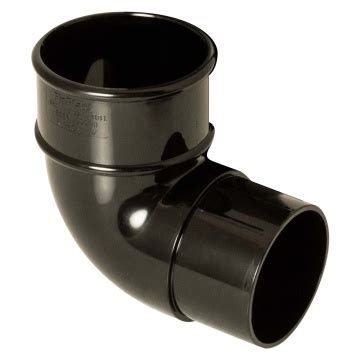 Floplast Black Mm Round Downpipe Offset Bend Selco