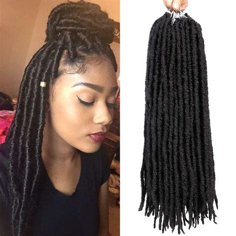 Long Soft Dreads Hairstyles Soft Dread Loc Braid Braided