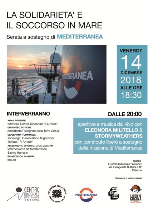 14 dicembre La solidarietà e il soccorso in mare serata a sostegno