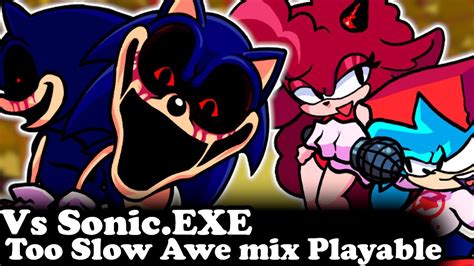 Fnf Too Slow Awe Mix Playable Out Now Mods Hard Gameplay Youtube