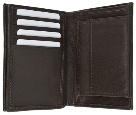 Mens Lambskin Leather Vertical Bifold Wallet 1185 | menswallet