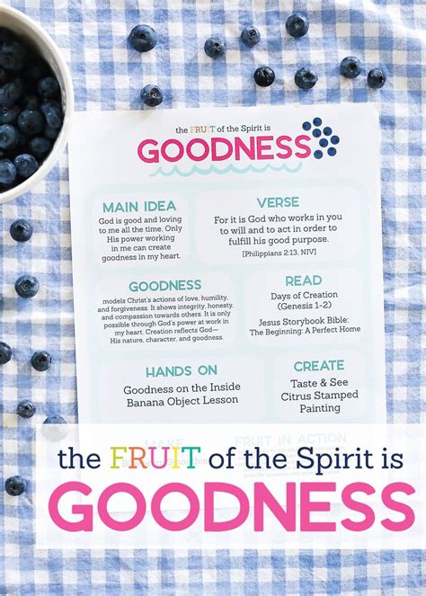 The Fruit Of The Spirit Is Goodness Kids Activities By The Littles Me